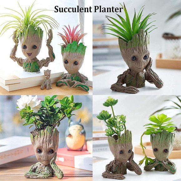 Set of 4 Groot Flower Pots Succulent Planters - Picture 3 of 7